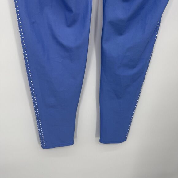 Beach Riot Blue Pearl Embellished Athletic Leggings Fitted Size Large - Picture 9 of 15